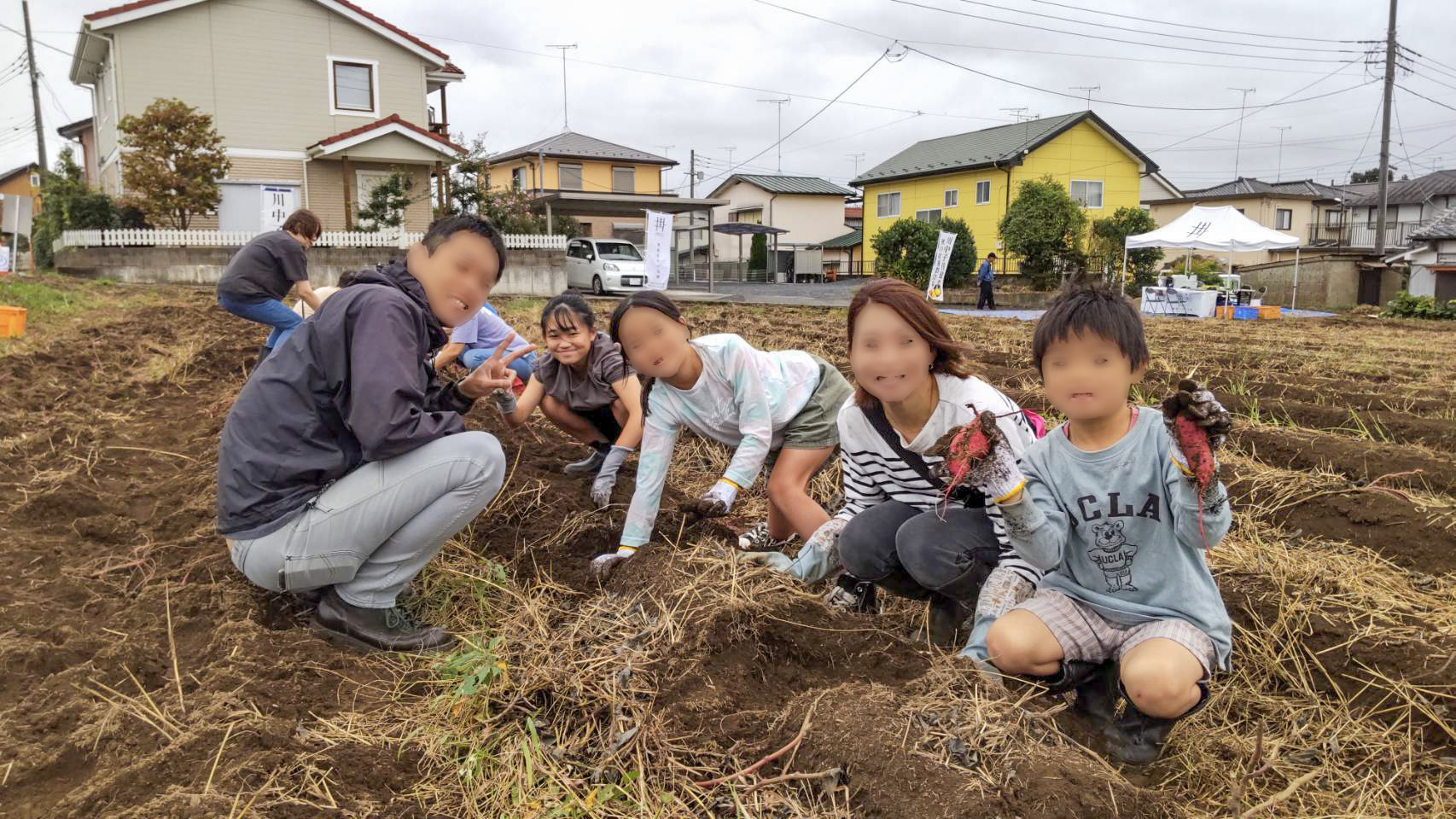 芋掘りを楽しむ参加者のみなさま